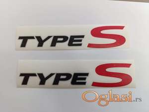 Type S R nalepnice za auto
